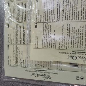 Pampered Chef Manuel Food Processor Lid x 2